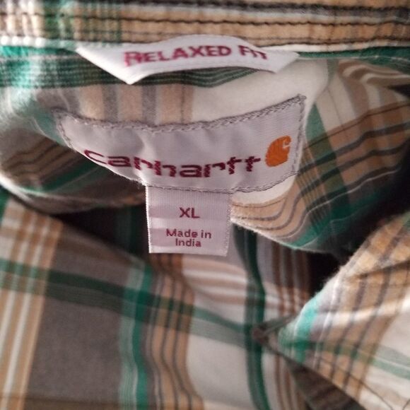 CARHARTT XL PLAID SHIRT. B12 - Picture 3 of 5